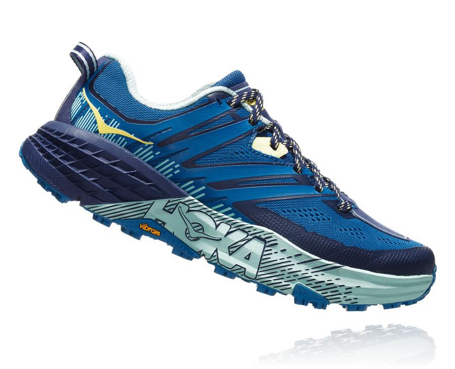 Tenis Trail Hoka One One Feminino Azuis - Speedgoat 3 - 512-XYTNFC